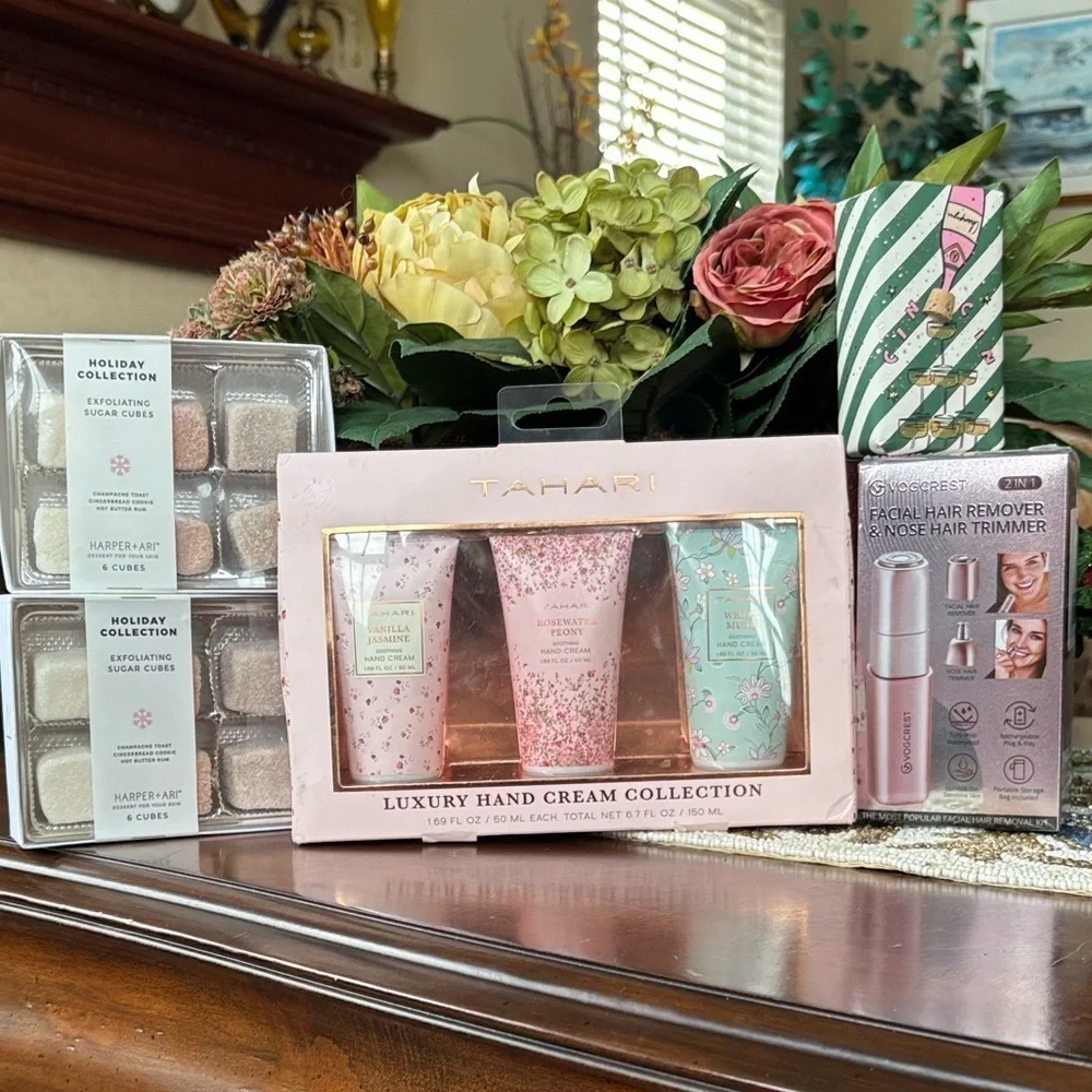 Brand New Holiday Spa Gift Set Hand Cream Anthropologie Soap Facial Hair Remover